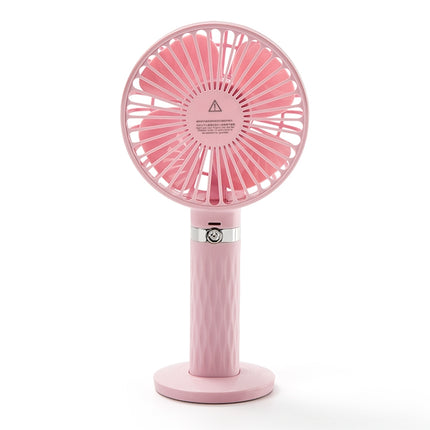 S8 Portable Mute Handheld Desktop Electric Fan, with 3 Speed Control (Pink)-garmade.com