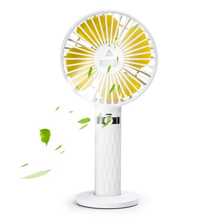 S8 Portable Mute Handheld Desktop Electric Fan, with 3 Speed Control (White)-garmade.com
