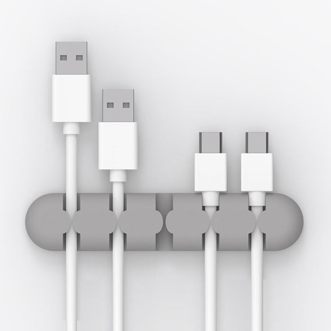 ORICO CBS5 Silicone Material Desktop Cable Manager Winder Fixer, Size: 9.6*2*1.2cm(Grey)-garmade.com