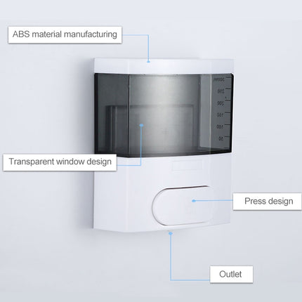 300ml Wall-mounted Plastic Singe-Tube Manual Press-type Shower Gel Foam Soap Dispenser(Black)-garmade.com