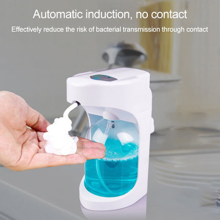 OH-Bubble Wall-mounted Desktop Dual-use Plastic Automatic Induction Foam Soap Dispenser (White)-garmade.com