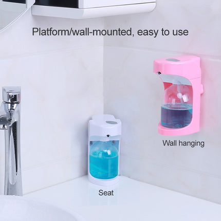 OH-Bubble Wall-mounted Desktop Dual-use Plastic Automatic Induction Foam Soap Dispenser (White)-garmade.com
