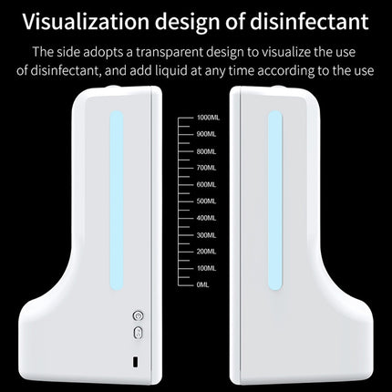K9 Handsfree Non-contact Body Light-sensitive Distance Sensor Thermometer + 1000ml Automatic Non-contact Liquid Soap Dispenser(White)-garmade.com