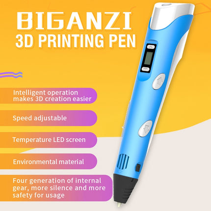 Hand-held 3D Printing Pen, AU Plug (Blue)-garmade.com