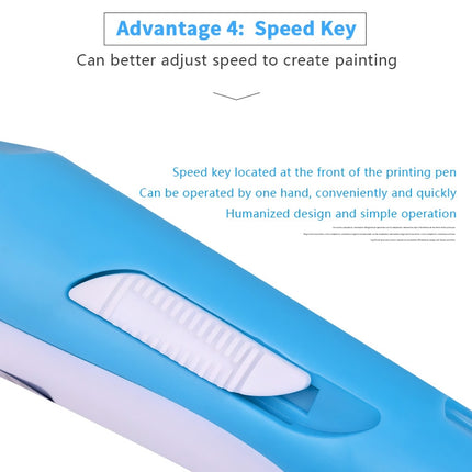 Hand-held 3D Printing Pen, US Plug(Blue)-garmade.com
