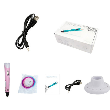 Hand-held 3D Printing Pen, USB Plug(Pink)-garmade.com