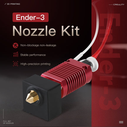 Creality 24V 40W Extruder Nozzle Hot End Kit with Temperature Thermistor & Heating Tube for Ender-3 3D Printer-garmade.com