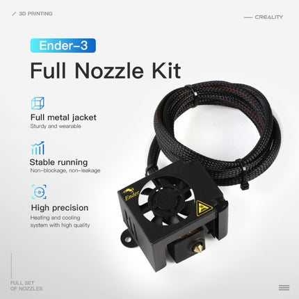 Creality 24V 40W Extruder Full Nozzle Hot End Kit with Nozzle Extruder+Cooling Fan+Shell for Ender-3 3D Printer-garmade.com
