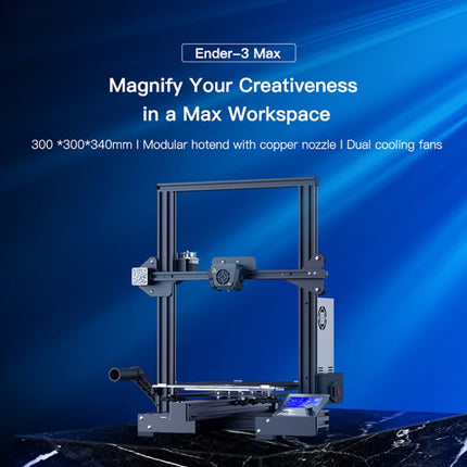 CREALITY Ender-3 Max Smart Sensor Dual Cooling Fans DIY 3D Printer, Print Size : 30 x 30 x 34cm, AU Plug-garmade.com