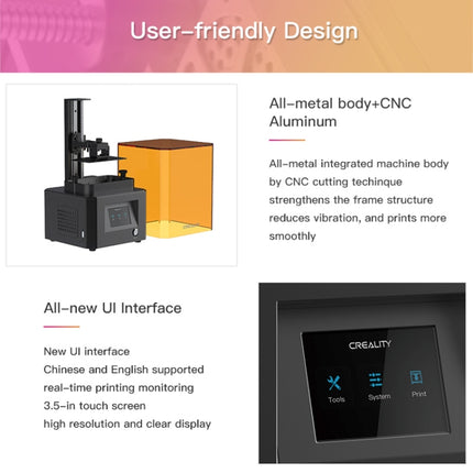 CREALITY LD-002R 2K LCD Screen Resin DIY 3D Printer, Print Size : 11.9 x 6.5 x 16cm, US Plug-garmade.com