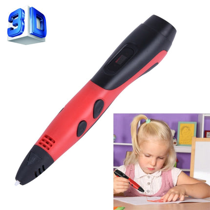 Gen 6th ABS / PLA Filament Kids DIY Drawing 3D Printing Pen with LCD Display(Red+Black)-garmade.com