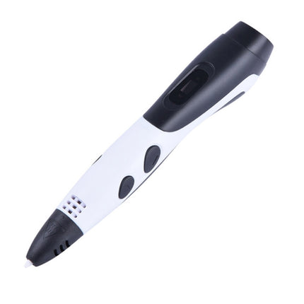 Gen 6th ABS / PLA Filament Kids DIY Drawing 3D Printing Pen with LCD Display(White+Black)-garmade.com