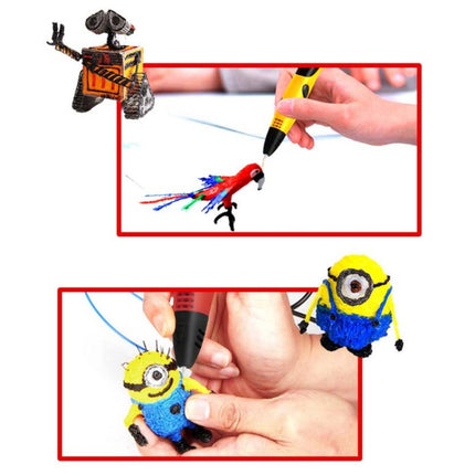Gen 6th ABS / PLA Filament Kids DIY Drawing 3D Printing Pen with LCD Display(Yellow+Black)-garmade.com