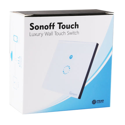 Sonoff Touch 86mm 1 Gang Tempered Glass Panel Wall Switch Smart Home Light Touch Switch, Compatible with Alexa and Google Home, AC 90V-250V 400W 2A-garmade.com