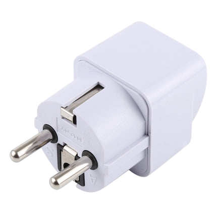Portable Universal UK Plug to EU Plug Power Socket Travel Charger Adapter with Fuse-garmade.com