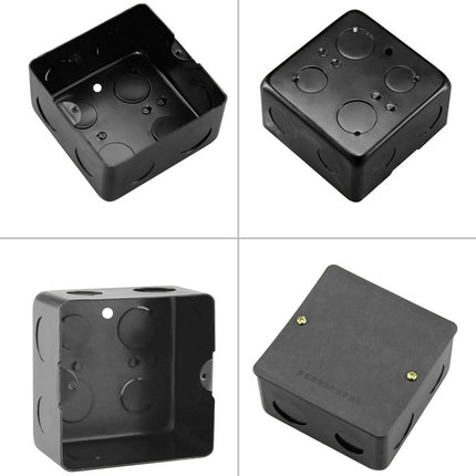 86mm Floor Plug Bottom Box Waterproof Five-hole Thickened Floor Pop-up Household Cassette Cable Box with Floor (Black)-garmade.com