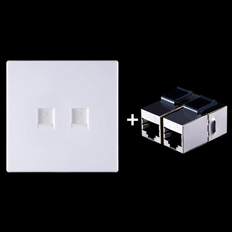 Shielded Module CAT.6 Shielded Pass-through Network Module, Dual Ports Panel + Shielde ...