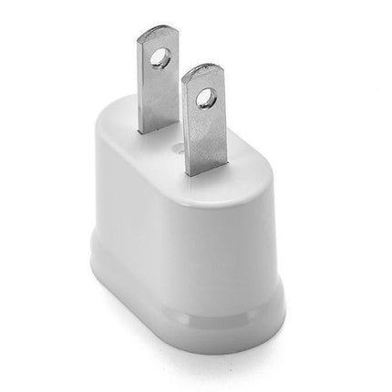 US & EU to US Plug AC Wall Universal Travel Power Socket Plug Adaptor, AC 250V (White)-garmade.com