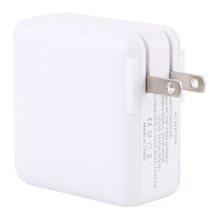 PD65W-A6 PD 65W 90 Degrees Foldable Pin Portable Multi-function USB Quick Charger, US Plug(White)-garmade.com