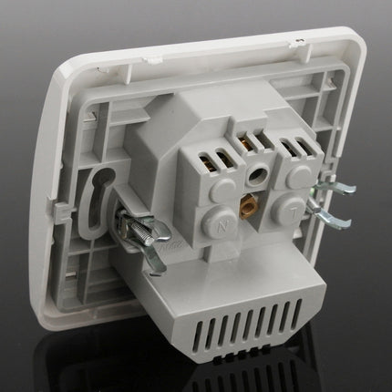 DIXINGE 2A Dual USB Port Wall Charger Adapter 16A EU Plug Socket Power Outlet Panel(White)-garmade.com