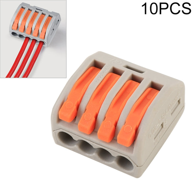 10 PCS 4 Port PCT Series Architectural Wiring Connector LED Lamp Conductor Distributor Junction Box Wire Joint-garmade.com