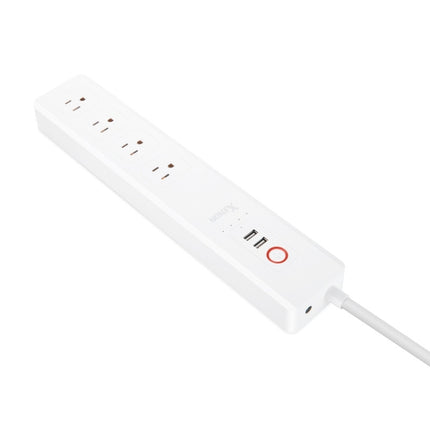 2 x USB Ports + 4 x US Plug Jack WiFi Remote Control Smart Power Socket Works with Alexa & Google Home, Cable Length: 1.5m, AC 110-240V, US Plug-garmade.com