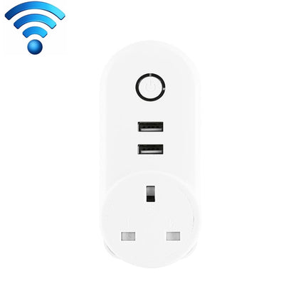 SA-002 2 USB Ports + 1 UK Socket WiFi Smart Power Plug Socket, Compatible with Alexa and Google Home, AC 110V-230V, UK Plug-garmade.com