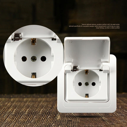 Ceramic Power Waterproof Socket with Cover, EU Plug-garmade.com