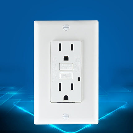 PC Double-connection Power Socket Switch with USB, US Plug, Square White UL 20A Leakage Protection Socket-garmade.com