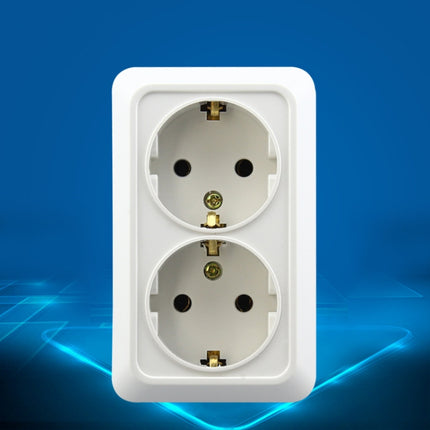 IP44 Wall-mounted Double-connection Socket, EU Plug-garmade.com