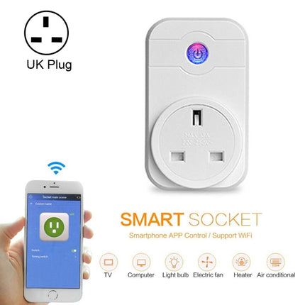 SWA1 10A Home Automation Wireless Smart WiFi Socket, Support Smartphone Remote Control & Timing Switch & Alexa & Google Home-garmade.com