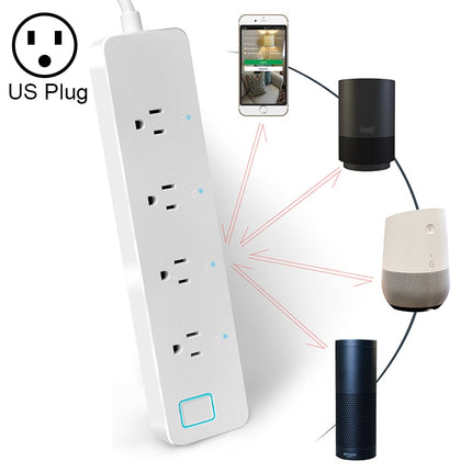 10A Home Smart WiFi Power Strip Surge Protector 4 Outlet Wireless Power Extension Socket, Support APP Operation & Timing Switch, US Plug-garmade.com