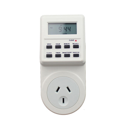 AC 240V Smart Home Plug-in LCD Display Clock Summer Time Function 12/24 Hours Changeable Timer Switch Socket, AU Plug-garmade.com