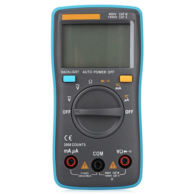 ZT98 CAT III 600V Portable Digital Multimeter 2000 Counts Back-light AC / DC Current Voltage Tester Meter with LCD Screen & Holder-garmade.com