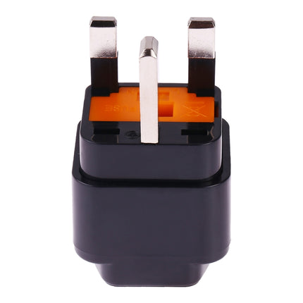Portable Universal Socket to UK Plug Power Adapter Travel Charger with Fuse(Black)-garmade.com