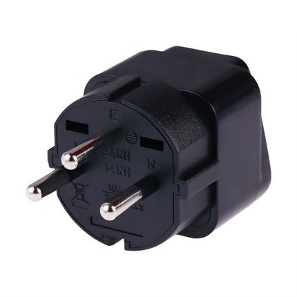 Portable Universal Socket to Israel Plug Power Adapter Travel Charger (Black)-garmade.com