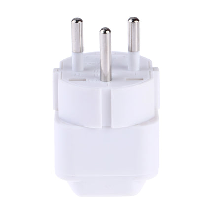 Portable Universal Socket to Israel Plug Power Adapter Travel Charger (White)-garmade.com