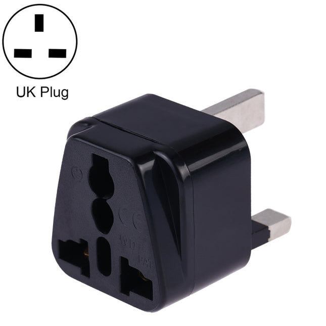 Portable Universal Socket to UK Plug Power Adapter Travel Charger (Black)-garmade.com