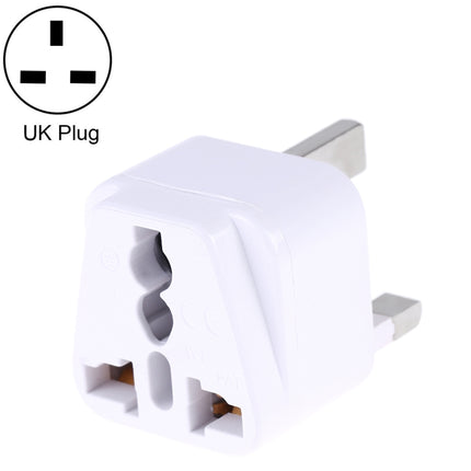 Portable Universal Socket to UK Plug Power Adapter Travel Charger (White)-garmade.com