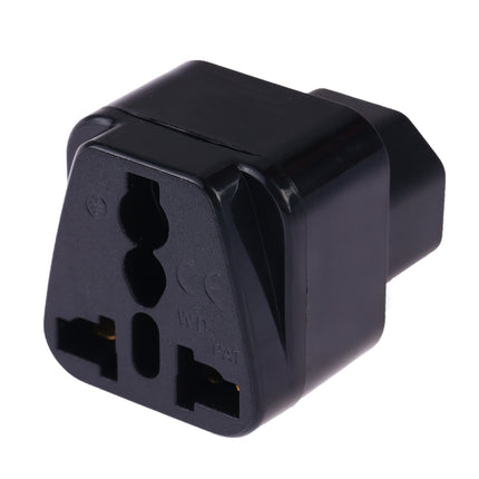 Portable Universal Socket to C14 Male Plug UPS PDU APC Computer Server Power Adapter Travel Charger (Black)-garmade.com