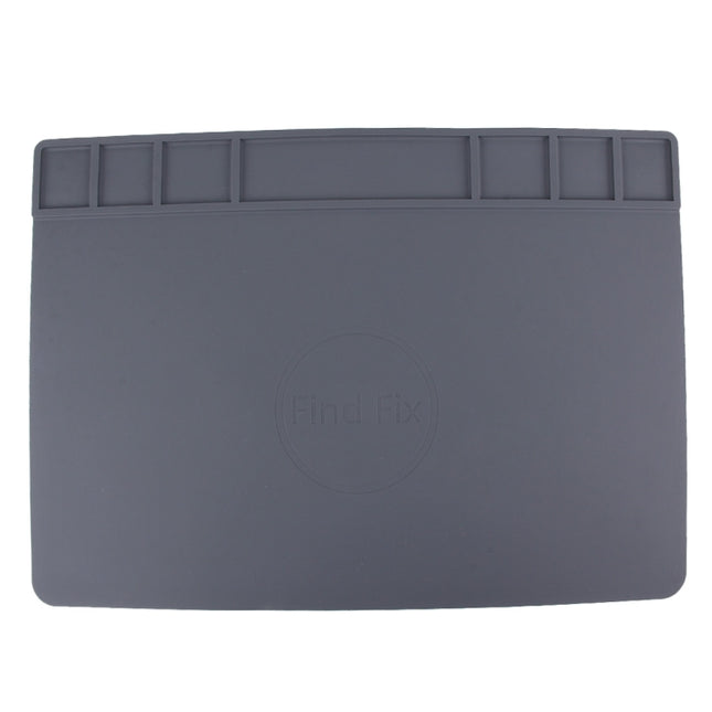 Maintenance Platform High Temperature Heat-resistant Repair Insulation Pad Silicone Mats, Size: 49.5cm x 34.7cm(Grey)-garmade.com