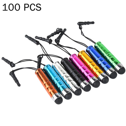 100 PCS 2 in 1 3.5mm Earphone Port Anti-Dust Plug + Capacitive Touch Screen Bullet Stylus Pen TouchPen, For Mobile Phones & Tablets, Size: 4.5 x 0.8 cm, Random Color Delivery-garmade.com