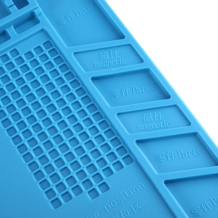 Maintenance Platform Anti-static Anti-slip High Temperature Heat-resistant Repair Insulation Pad Silicone Mats, Size: 45cm x 30cm (Blue)-garmade.com