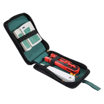 WLXY 4 in 1 Portable Crimping Stripper Punch Down Wire Line Detector Ethernet Network Cable Tester Tools Kits-garmade.com