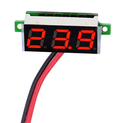10 PCS 0.36 inch 2 Wires Digital Voltage Meter, Color Light Display, Measure Voltage: DC 2.5-30V (Red)-garmade.com