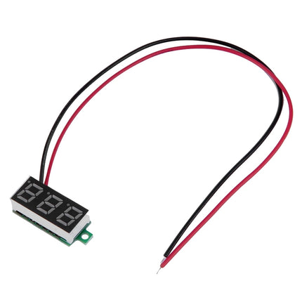 10 PCS 0.36 inch 2 Wires Digital Voltage Meter, Color Light Display, Measure Voltage: DC 2.5-30V (Red)-garmade.com