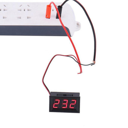 10 PCS 0.36 inch 3 Wires Digital Voltage Meter with Shell, Color Light Display, Measure Voltage: DC 0-100V (Red)-garmade.com