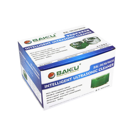 BAKU BK-9030 30W 0.8L LCD Display Ultrasonic Cleaner, AC 110V, US Plug(Green)-garmade.com