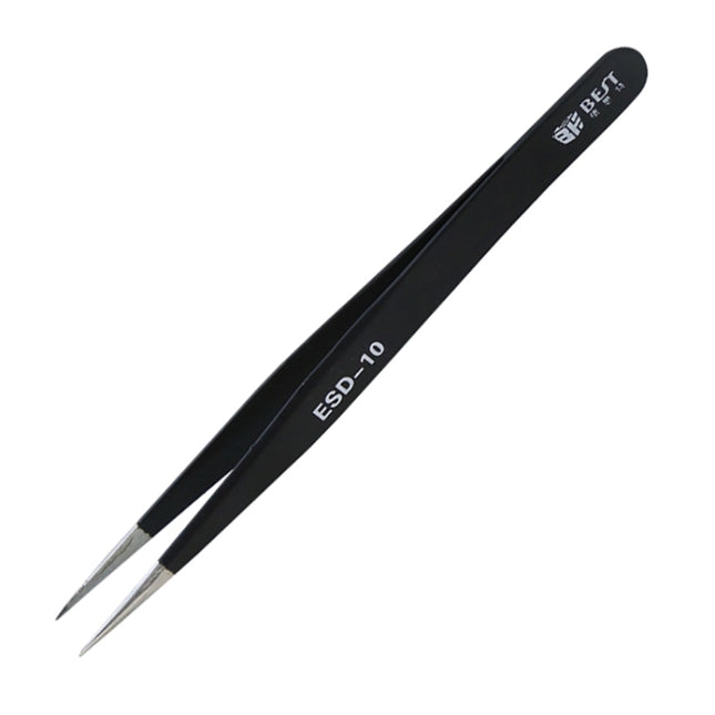 BEST BST-10 Precision Anti-static ESD Stainless Steel Tweezers-garmade.com