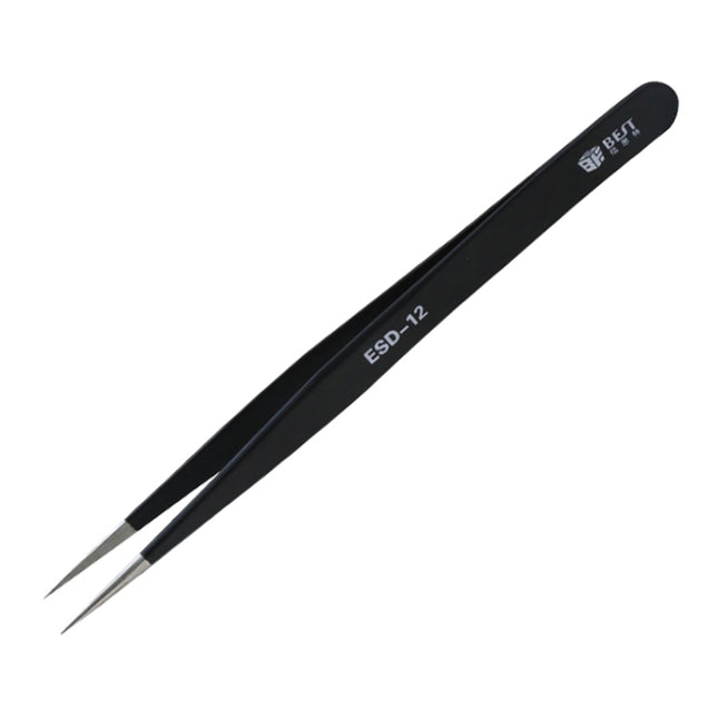 BEST BST-12 Precision Anti-static ESD Stainless Steel Tweezers-garmade.com